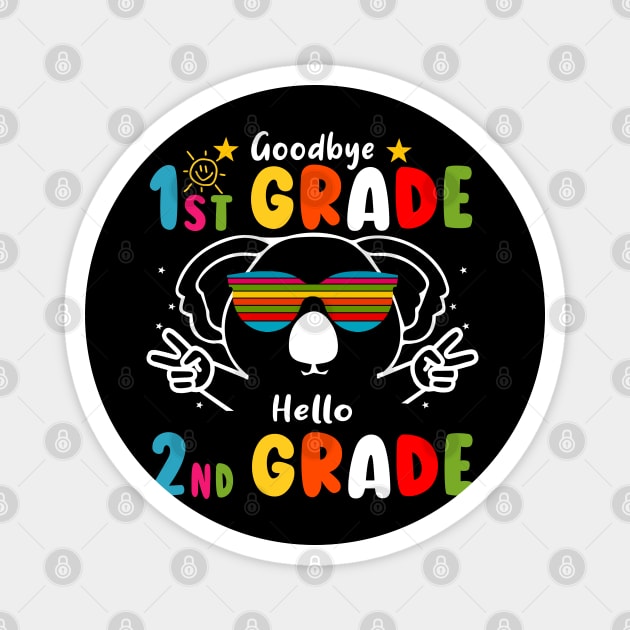 Goodbye 1st Grade Graduation Hello 2nd Grade Last Day Of School koala Magnet by AngelGurro